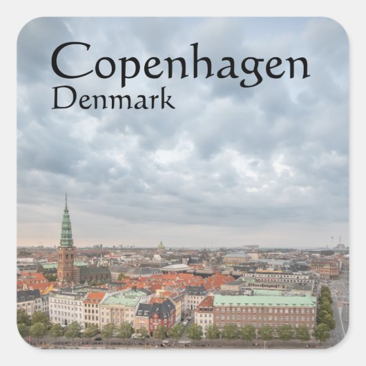 Kopenhagen Denemarken Vierkante Sticker (Voorkant)