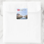 Kopenhagen Denemarken Vierkante Sticker (Tas)