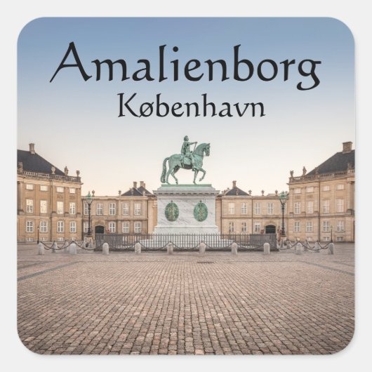 Kopenhagen Denemarken Vierkante Sticker (Voorkant)
