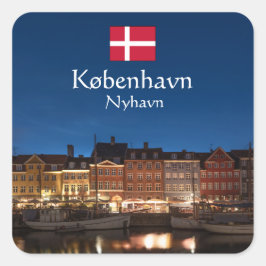 Kopenhagen Denemarken Vierkante Sticker