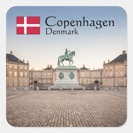 Kopenhagen Denemarken Vierkante Sticker (Voorkant)