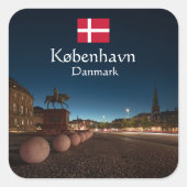 Kopenhagen Denemarken Vierkante Sticker (Voorkant)