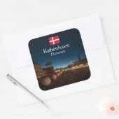 Kopenhagen Denemarken Vierkante Sticker (Envelop)