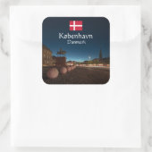 Kopenhagen Denemarken Vierkante Sticker (Tas)