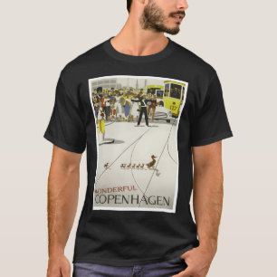 Kopenhagen Denemarken Vintage Travel T-shirt