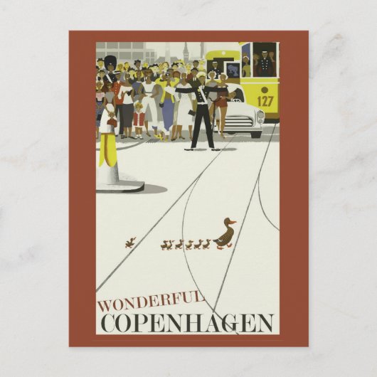  Kopenhagen Denemarken vrachtwagens reizen Briefkaart (Voorkant)