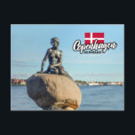 Kopenhagen Denemarken Zeemeermin Briefkaart<br><div class="desc">Bekijk mijn winkel voor meer Deense objecten.</div>