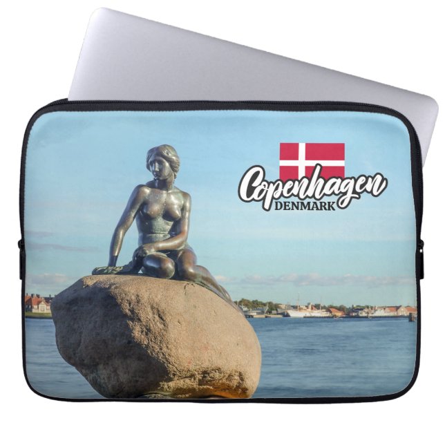 Kopenhagen Denemarken Zeemeermin Laptop Sleeve (Voorkant)
