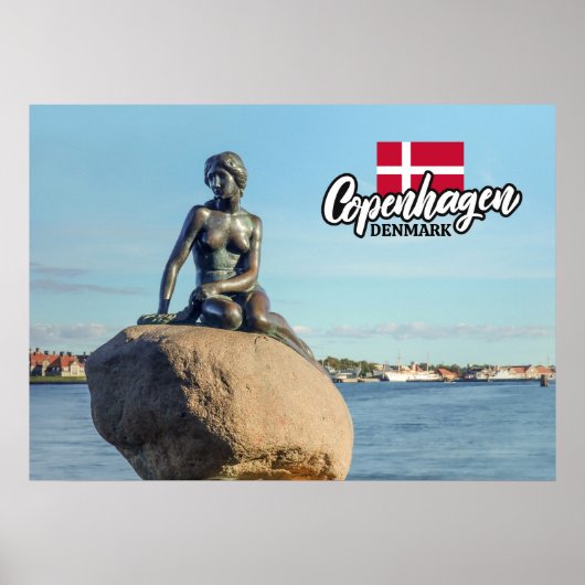Kopenhagen Denemarken Zeemeermin Poster (Voorkant)