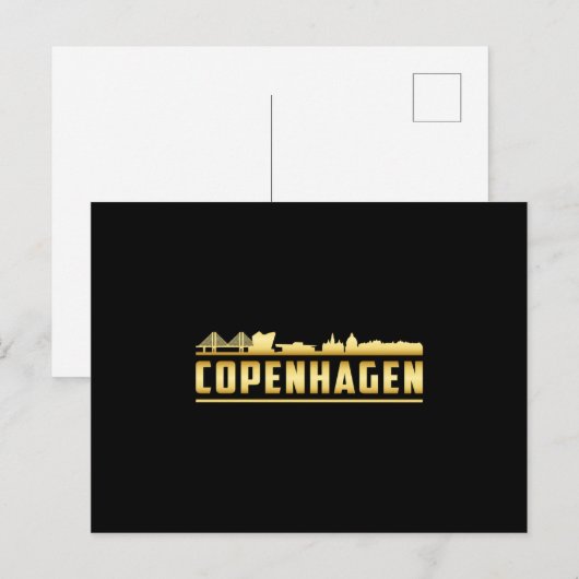 Kopenhagen Denmark City Skyline Cityscape Gift Briefkaart (Voorkant / Achterkant)