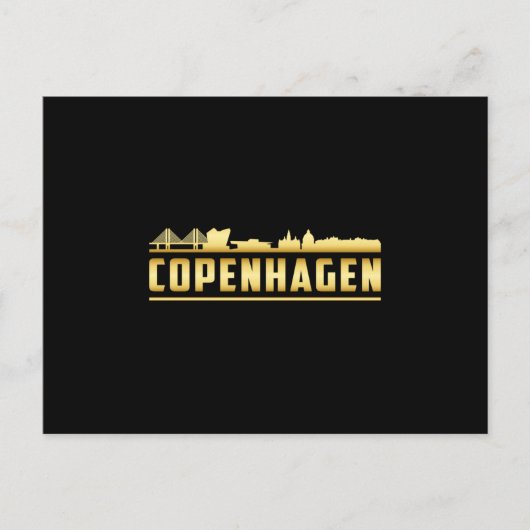 Kopenhagen Denmark City Skyline Cityscape Gift Briefkaart (Voorkant)