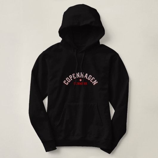 Kopenhagen Denmark Hoodie (Design voorkant)