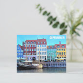 Kopenhagen Denmark Nyhavn Travel Foto Briefkaart (Staand voorkant)