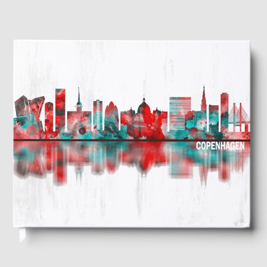 Kopenhagen Denmark Skyline Gastenboek (Voorkant)