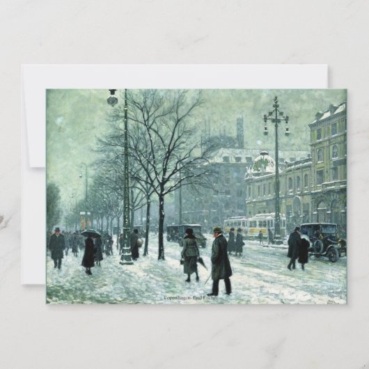 Kopenhagen door Paul Fischer Kaart (Voorkant)