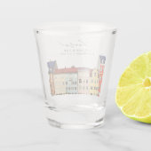 Kopenhagen foto bruiloft gunst gejuich shot glas (Achterkant)