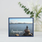 Kopenhagen Harbour en The Little Mermaid met tekst Briefkaart (Staand voorkant)