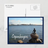 Kopenhagen Harbour en The Little Mermaid met tekst Briefkaart (Voorkant / Achterkant)