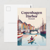 Kopenhagen Haven Denemarken Briefkaart (Voorkant / Achterkant)