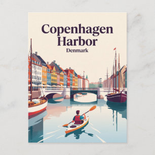 Kopenhagen Haven Denemarken Briefkaart