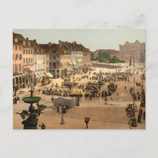 Kopenhagen - Hochbrucke Square, Denemarken Briefkaart (Voorkant)