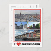 Kopenhagen - Ik hou van - Briefkaart (Voorkant / Achterkant)
