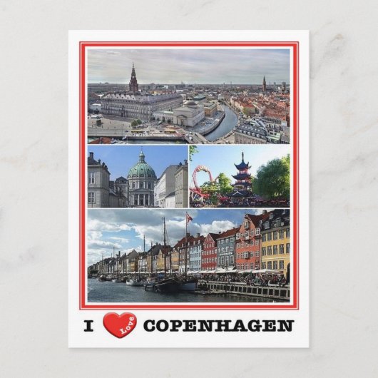 Kopenhagen - Ik hou van - Briefkaart (Voorkant)