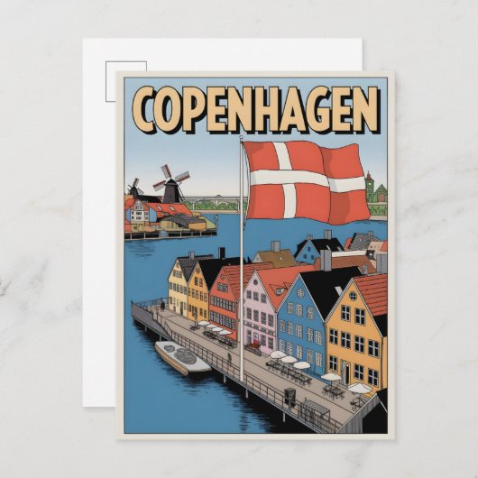  Kopenhagen kleurrijke huizen geschenken Briefkaart (Voorkant / Achterkant)