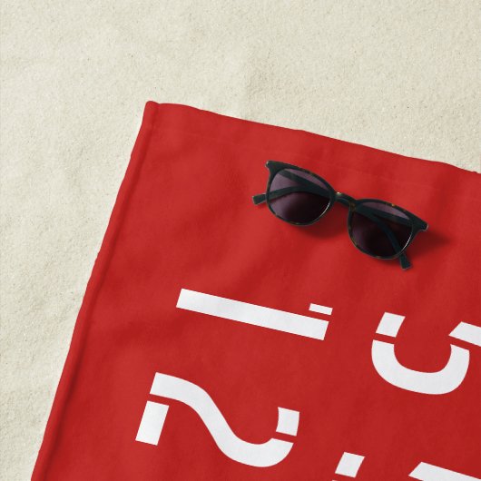 Kopenhagen Latitude Lengtegraad Strandlaken (In situ)