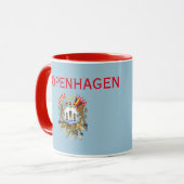 Kopenhagen Mok Crest & Flag (Voorkant links)