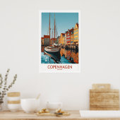 Kopenhagen Muurkunst 1 Poster (Keuken)