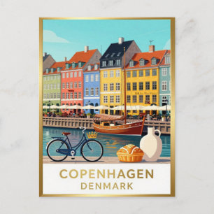Kopenhagen Nyhavn Haven Deense Stad Briefkaart