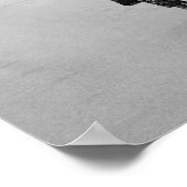 Kopenhagen overvalt op fietsen, zwart en wit. poster (Hoek)