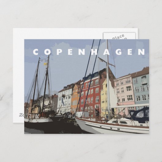 Kopenhagen-postkaart Briefkaart (Voorkant / Achterkant)