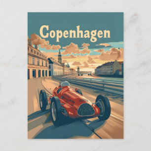 Kopenhagen  Racing Car Briefkaart