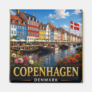 🗺️ Kopenhagen Reis Souvenir Denemarken Vakantie Magneet