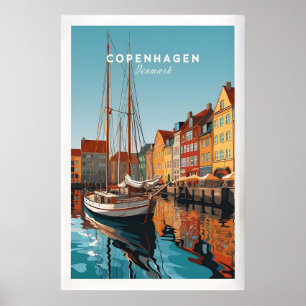 Kopenhagen Reisposter Print