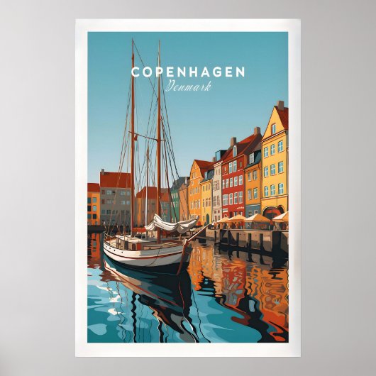 Kopenhagen Reisposter Print (Voorkant)