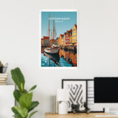 Kopenhagen Reisposter Print (Thuiskantoor)