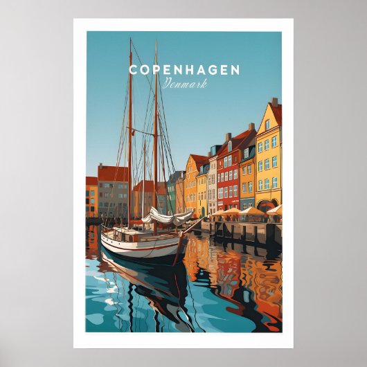 Kopenhagen Reisposter Print 1 (Voorkant)