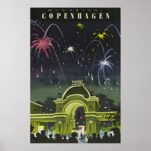 Kopenhagen Schilderen Denemarken Reisposter Deens  Poster