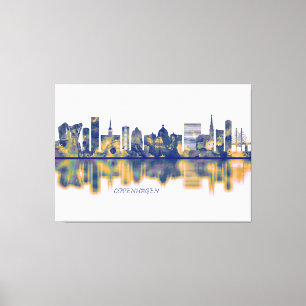 Kopenhagen Skyline Canvas Afdruk