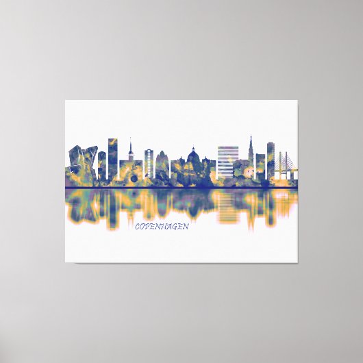 Kopenhagen Skyline Canvas Afdruk (Voorkant)