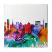 Kopenhagen Skyline Tegeltje (Voorkant)