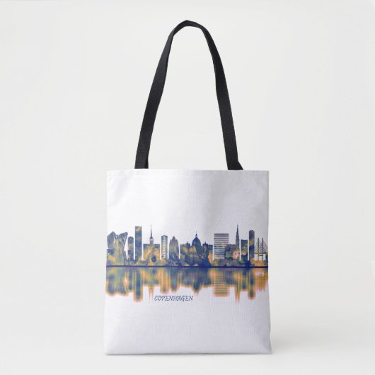 Kopenhagen Skyline Tote Bag (Voorkant)