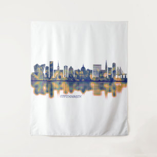 Kopenhagen Skyline Wandkleed