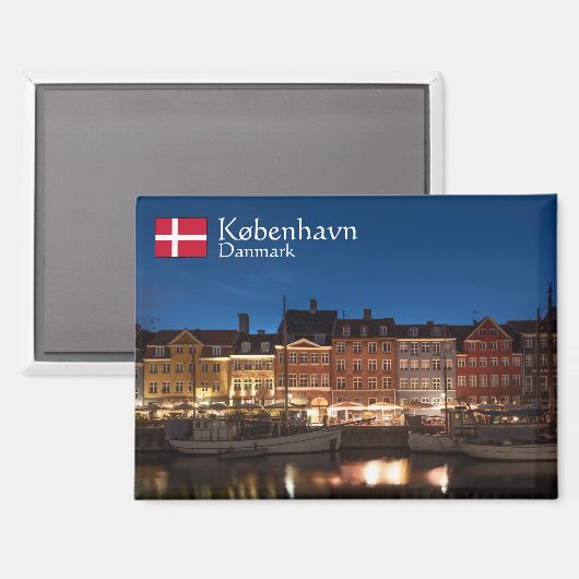 Kopenhagen Souvenir Magneet (Voorkant / Achterkant)