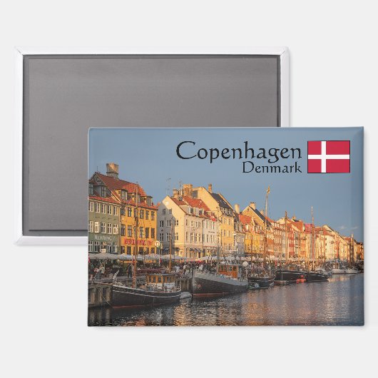 Kopenhagen Souvenir Magneet (Voorkant / Achterkant)