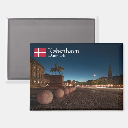 Kopenhagen Souvenir Magneet (Voorkant / Achterkant)