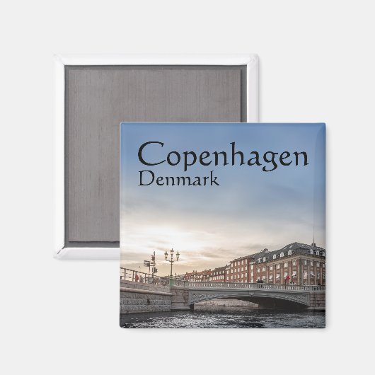 Kopenhagen Souvenir Magneet (Voorkant / Achterkant)